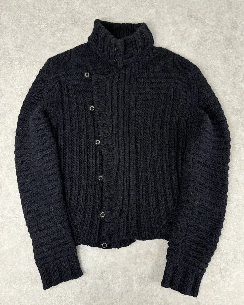 AW2008 Cavalli Navy Wool Alpaca Asymmetrical Sweater jtazgrr 0