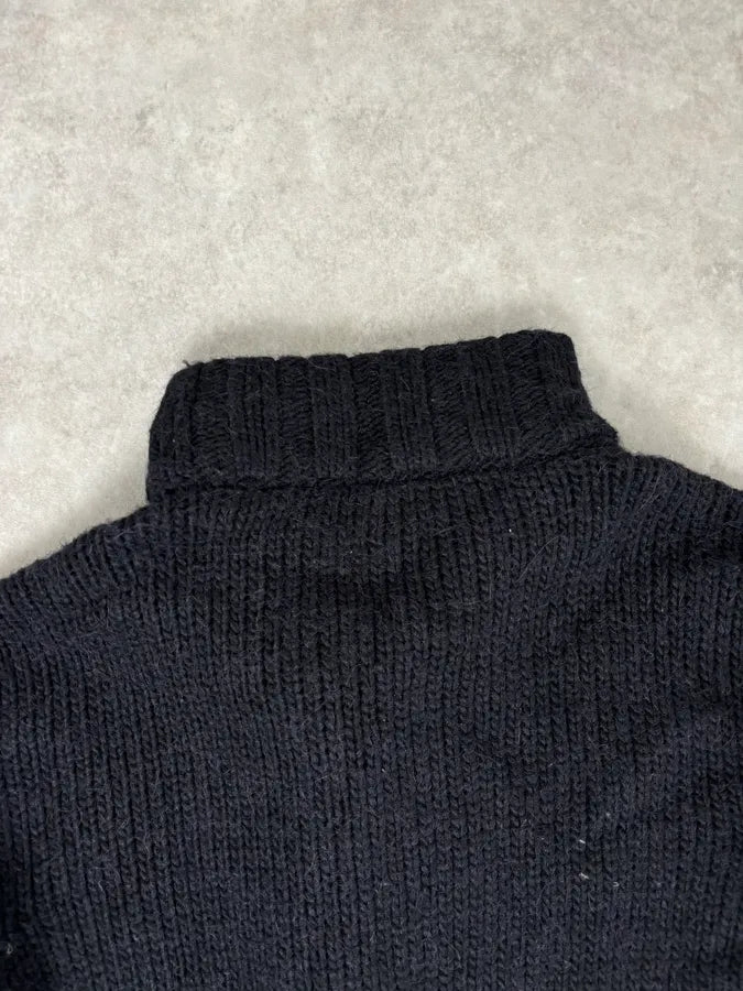 AW2008 Cavalli Navy Wool Alpaca Asymmetrical Sweater jtazgrr 5