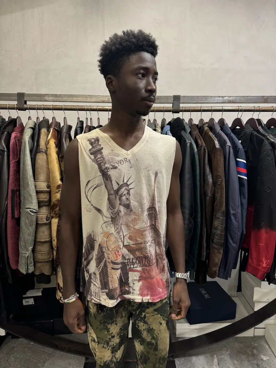 2000s Cavalli New York Paris Tank Top MEjnGFb 0