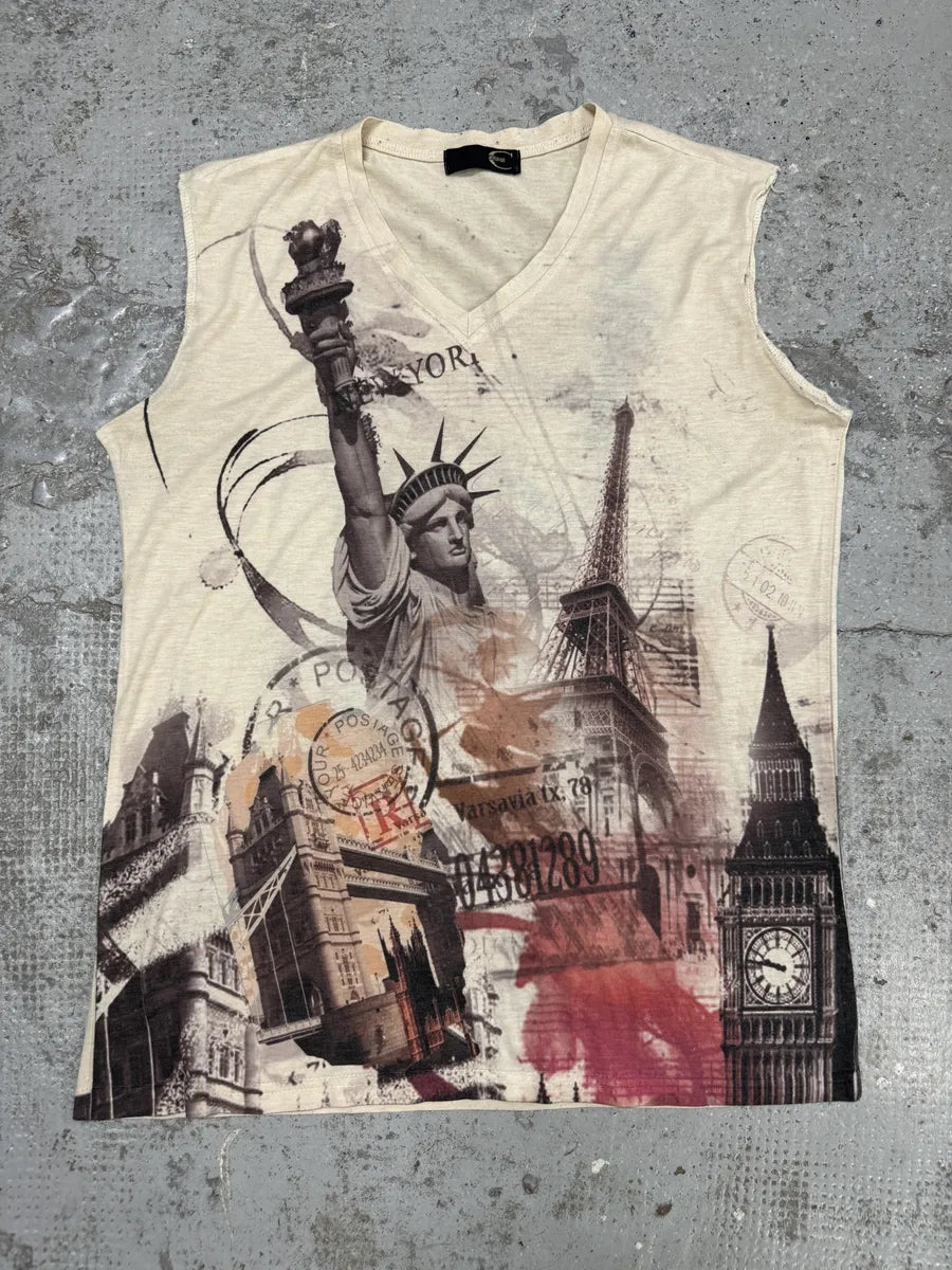 2000s Cavalli New York Paris Tank Top MEjnGFb 2