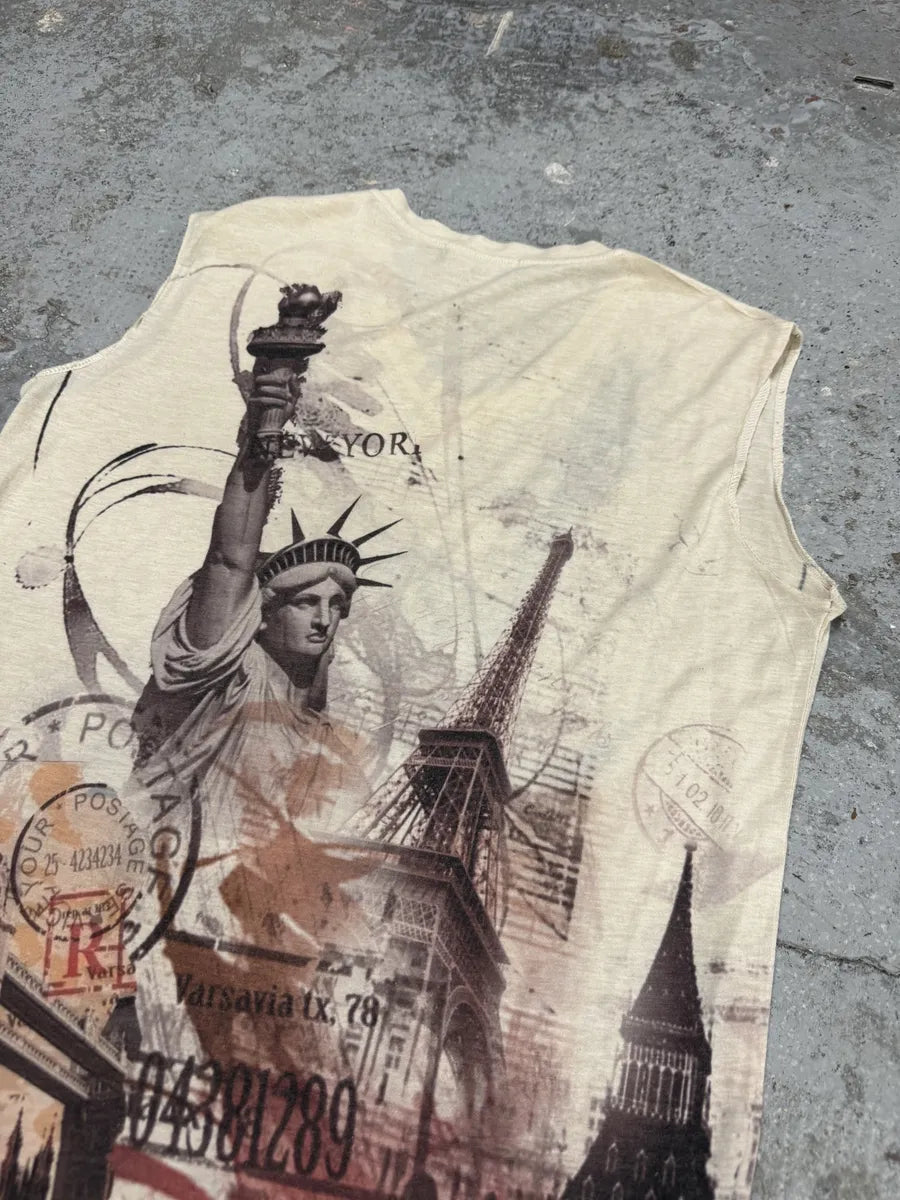 2000s Cavalli New York Paris Tank Top MEjnGFb 3