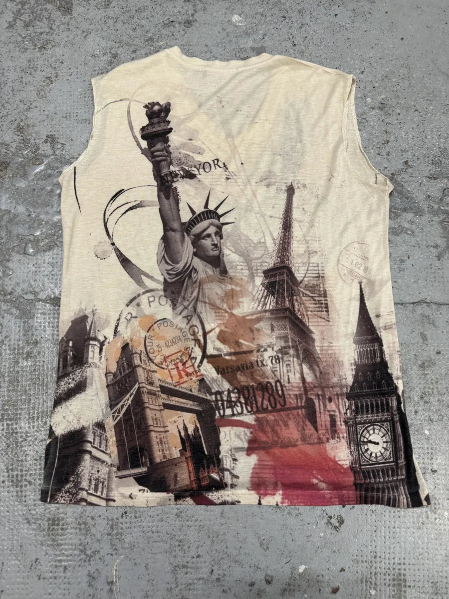 2000s Cavalli New York Paris Tank Top MEjnGFb 5
