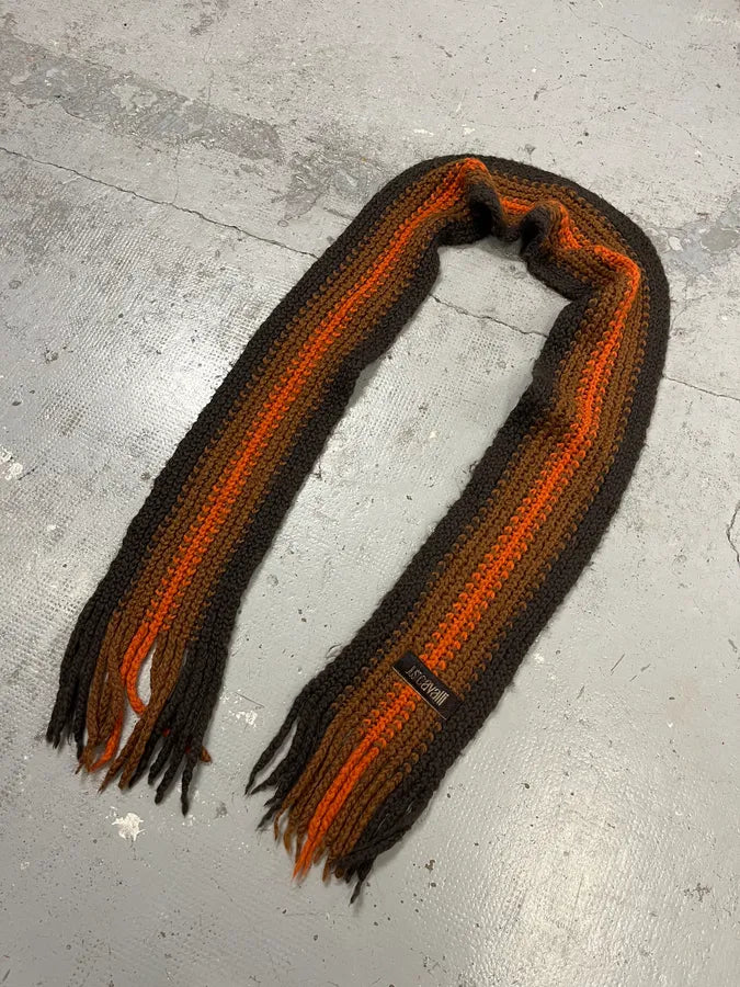 2000s Cavalli Orange & Brown Gradient Wool Scarf dHukEgg 2