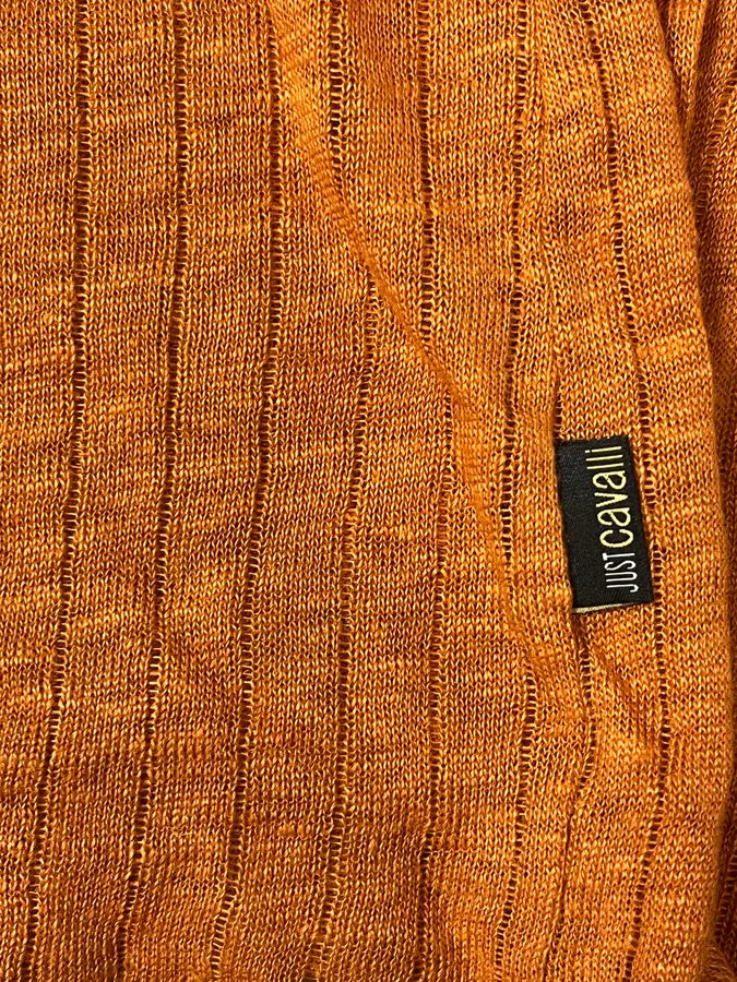 2000s Cavalli Orange Henley Longsleeves wcPLXxU 7