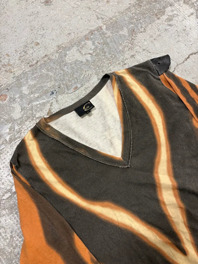 SS2002 Cavalli Orange Lava Hallucination Longsleeve T-Shirt KMObKfb 4