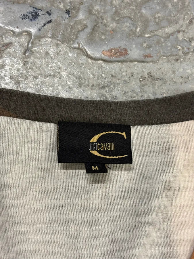 SS2002 Cavalli Orange Lava Hallucination Longsleeve T-Shirt KMObKfb 9