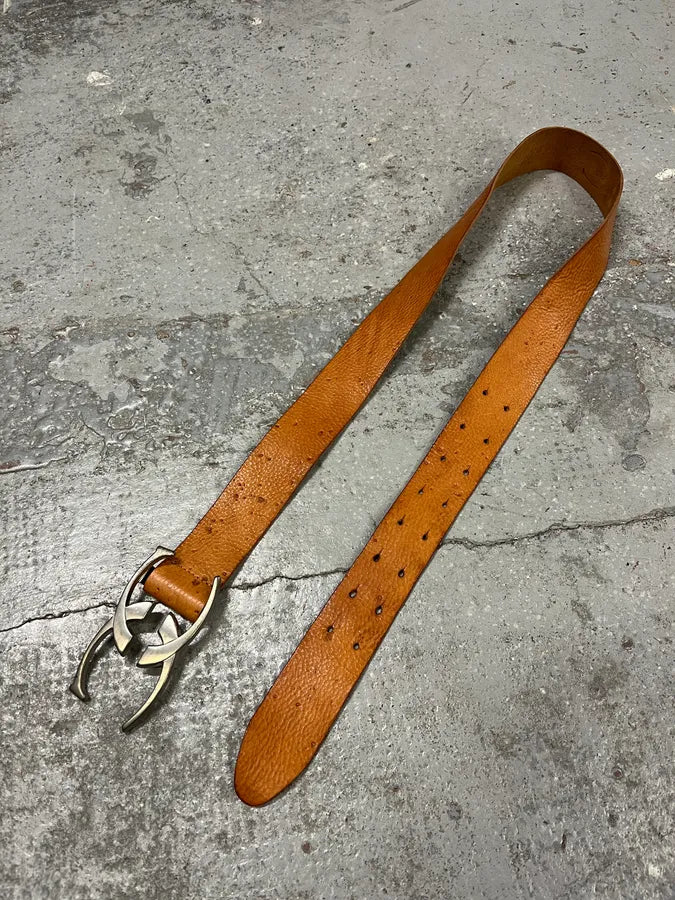 2000s Cavalli Orange Leather Belt QNCAUzF 3
