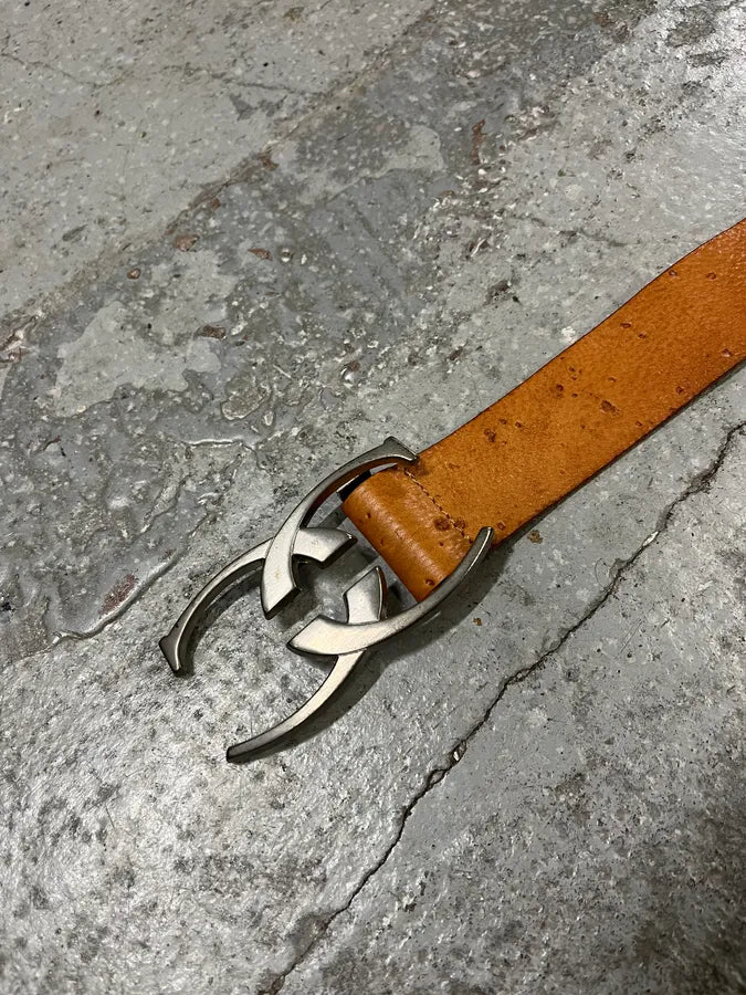 2000s Cavalli Orange Leather Belt QNCAUzF 5