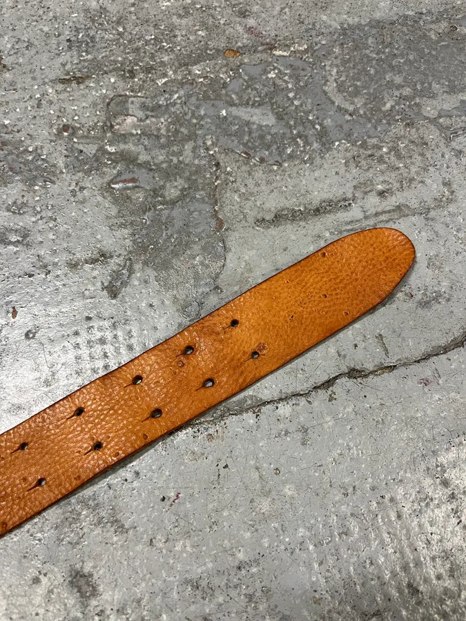 2000s Cavalli Orange Leather Belt QNCAUzF 6