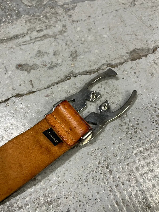 2000s Cavalli Orange Leather Belt QNCAUzF 7