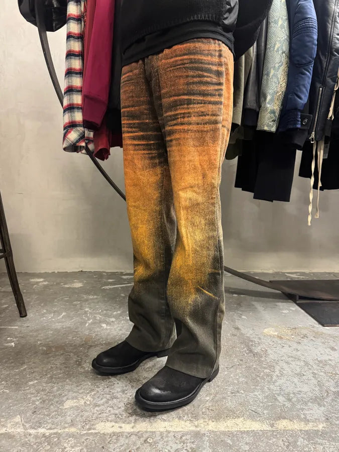 2000s Cavalli Orange Overprint Pants oxqZQRl 1