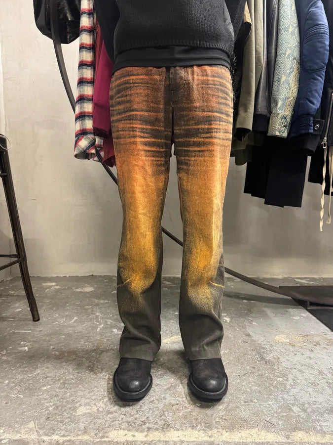 2000s Cavalli Orange Overprint Pants oxqZQRl 2