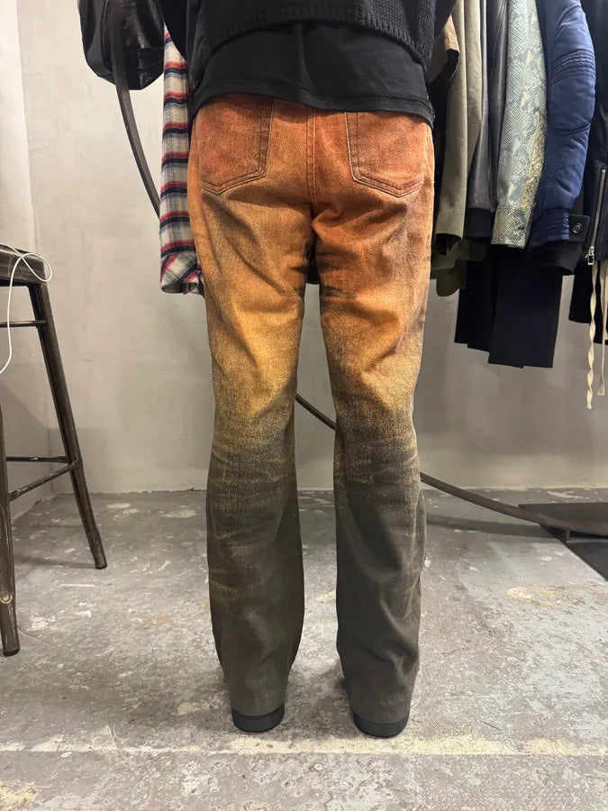 2000s Cavalli Orange Overprint Pants oxqZQRl 3