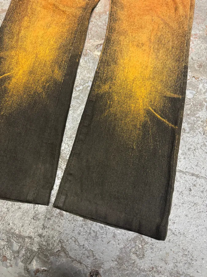 2000s Cavalli Orange Overprint Pants oxqZQRl 5