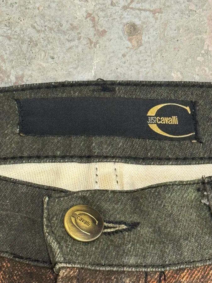 2000s Cavalli Orange Overprint Pants oxqZQRl 8