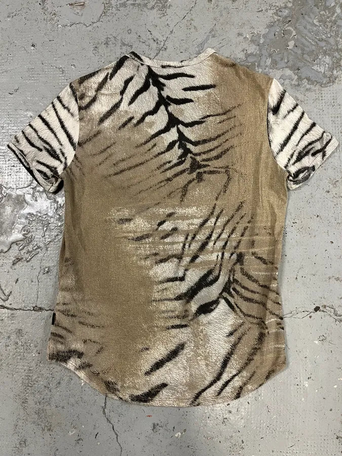 2000s Cavalli Original Zebra T-Shirt EheEDQb 3