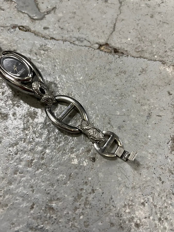 2000s Cavalli Ornament Chain Linked Watch xVPcwTl 4