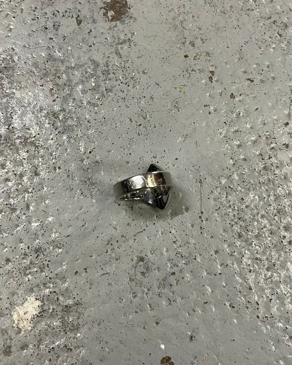 2000s Cavalli Ornamental Crest Silver Ring nqxBJTg 4