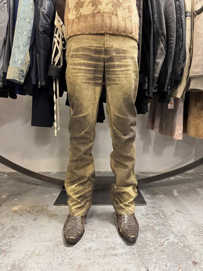 2000s Cavalli Overprint Beige Dyed Pants LVMsttR 1