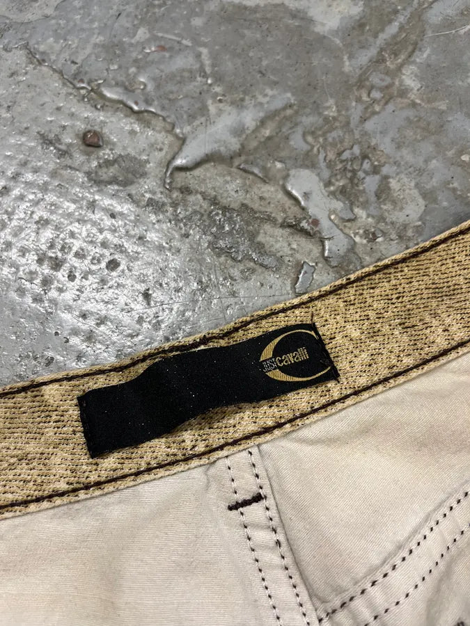 2000s Cavalli Overprint Beige Dyed Pants LVMsttR 10