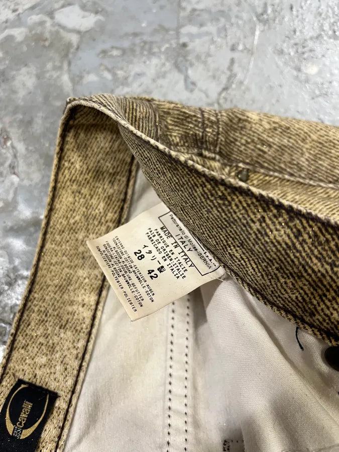2000s Cavalli Overprint Beige Dyed Pants LVMsttR 11
