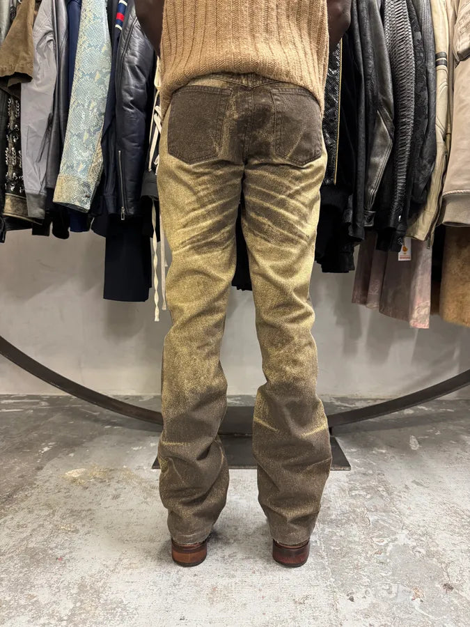 2000s Cavalli Overprint Beige Dyed Pants LVMsttR 3