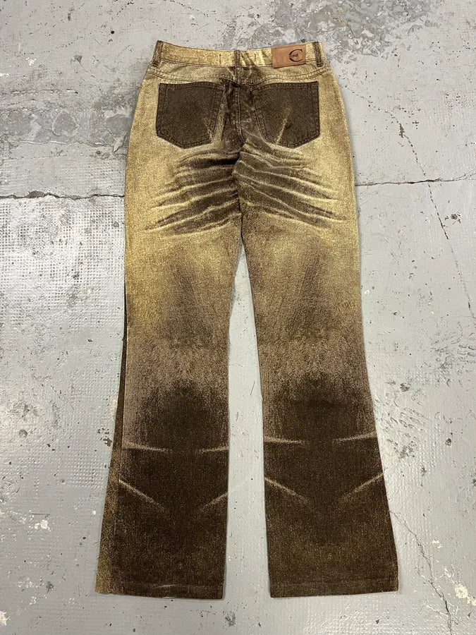 2000s Cavalli Overprint Beige Dyed Pants LVMsttR 7