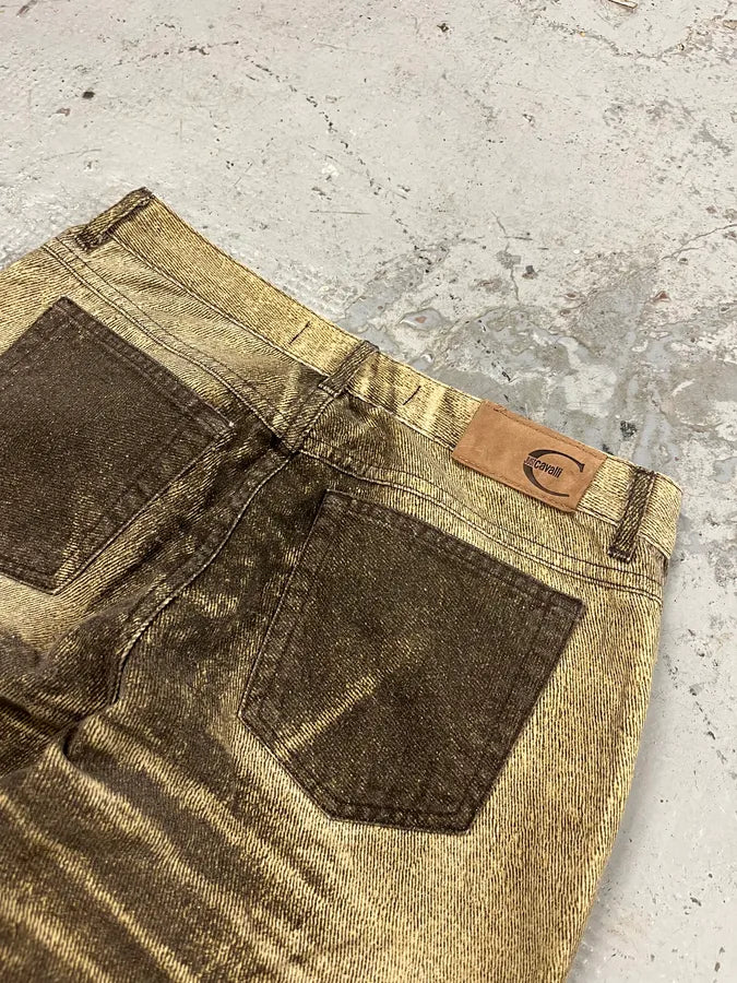 2000s Cavalli Overprint Beige Dyed Pants LVMsttR 8