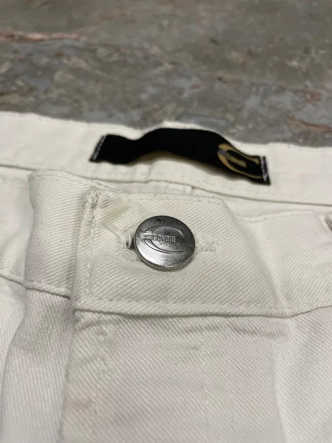 2000s Cavalli Overprint Blue Snow Dyed Pants (M) suRTwGP 10