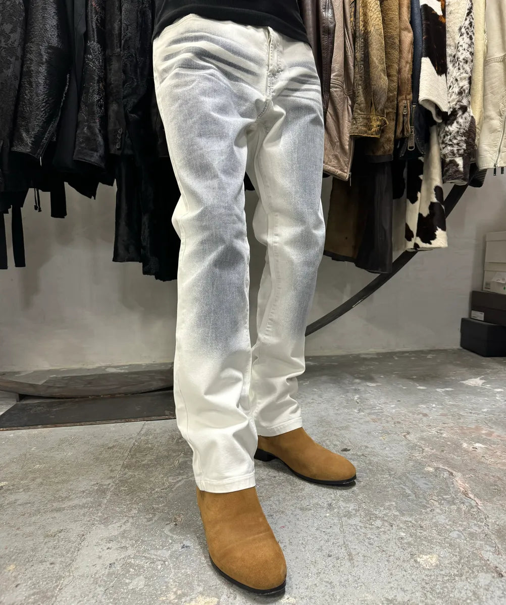 2000s Cavalli Overprint Blue Snow Dyed Pants (M) suRTwGP 2