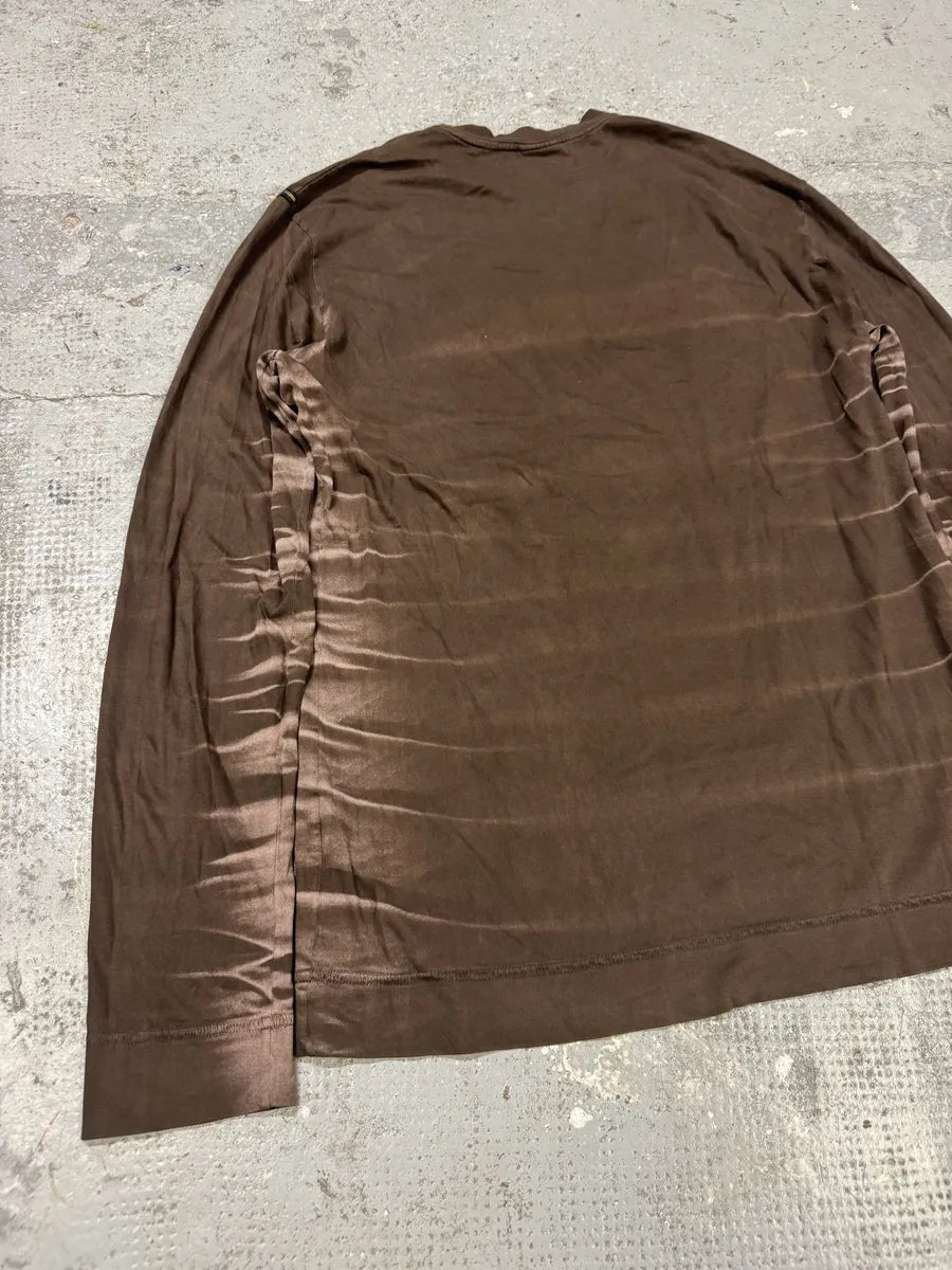 2000s Cavalli Overprint Brown Faded Longsleeves BcjUcdv 4
