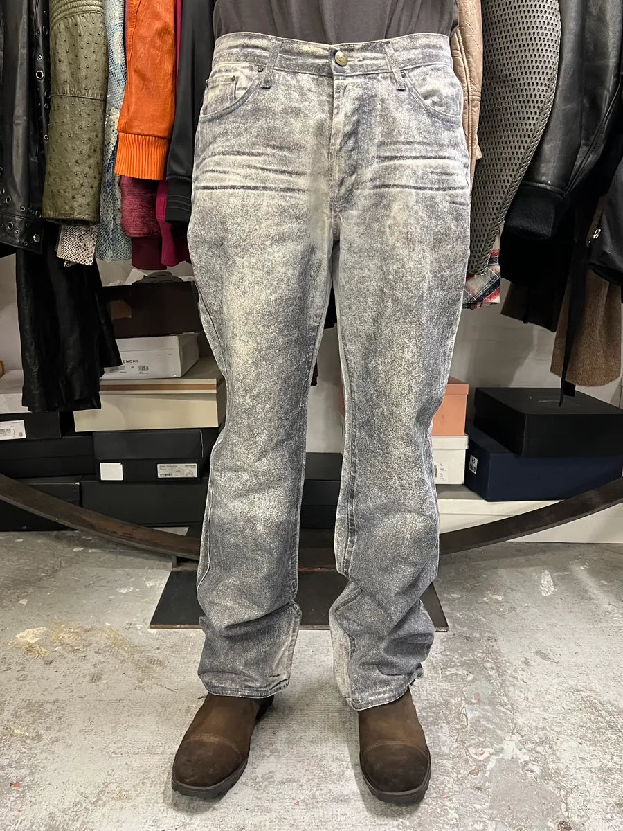 2000s Cavalli Overprint Faded Grey Pants Bculjbf 1