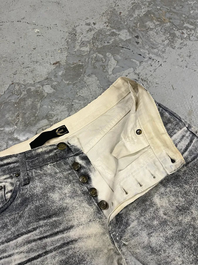 2000s Cavalli Overprint Faded Grey Pants Bculjbf 10