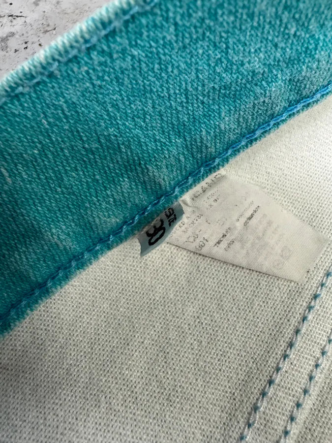 2000s Cavalli Overprint Faded Ocean Blue Pants (S) anaBleH 10