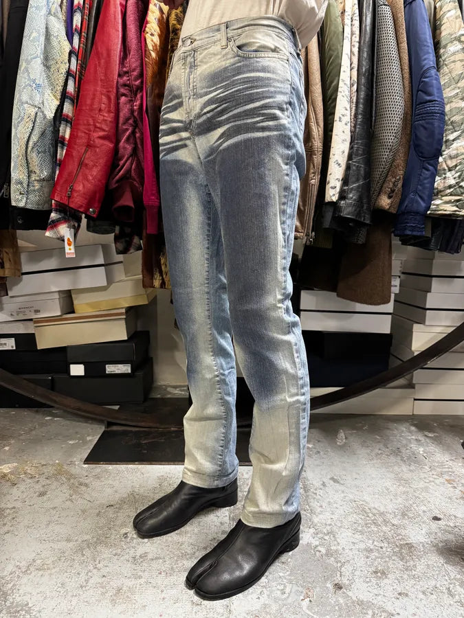 SS2004 Cavalli Overprint Navy Denim Jeans aDbVpLd 1