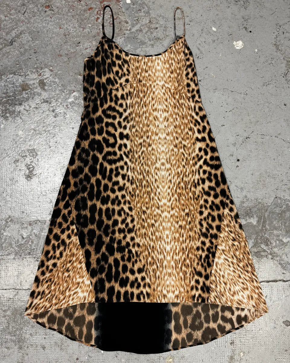 2000s Cavalli Panther Leopard Black Dress RdSPYvp 0