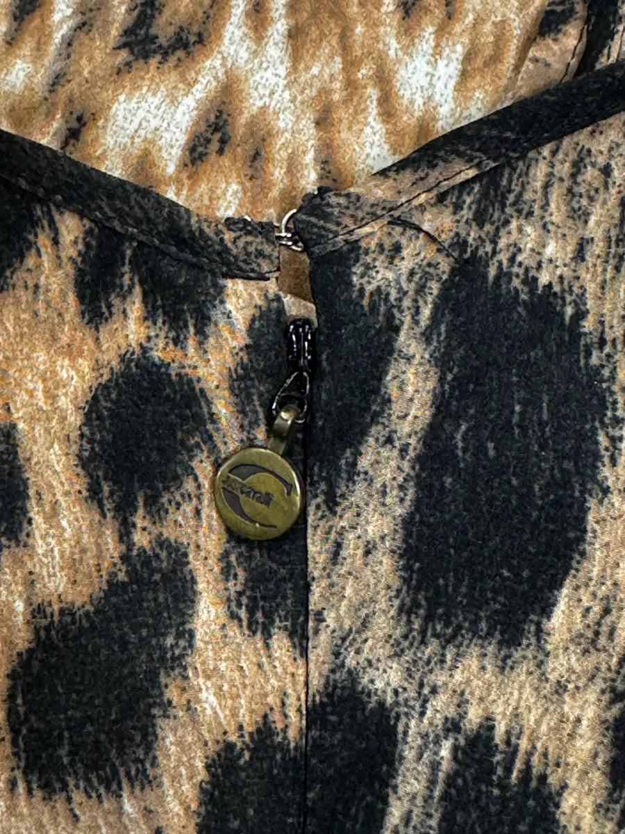 2000s Cavalli Panther Leopard Black Dress RdSPYvp 7