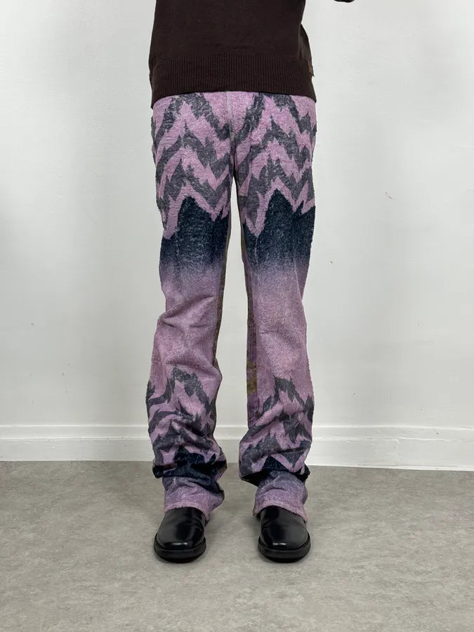 SS2005 Cavalli Peninsula Pink Velvet Pants wFVTchm 1
