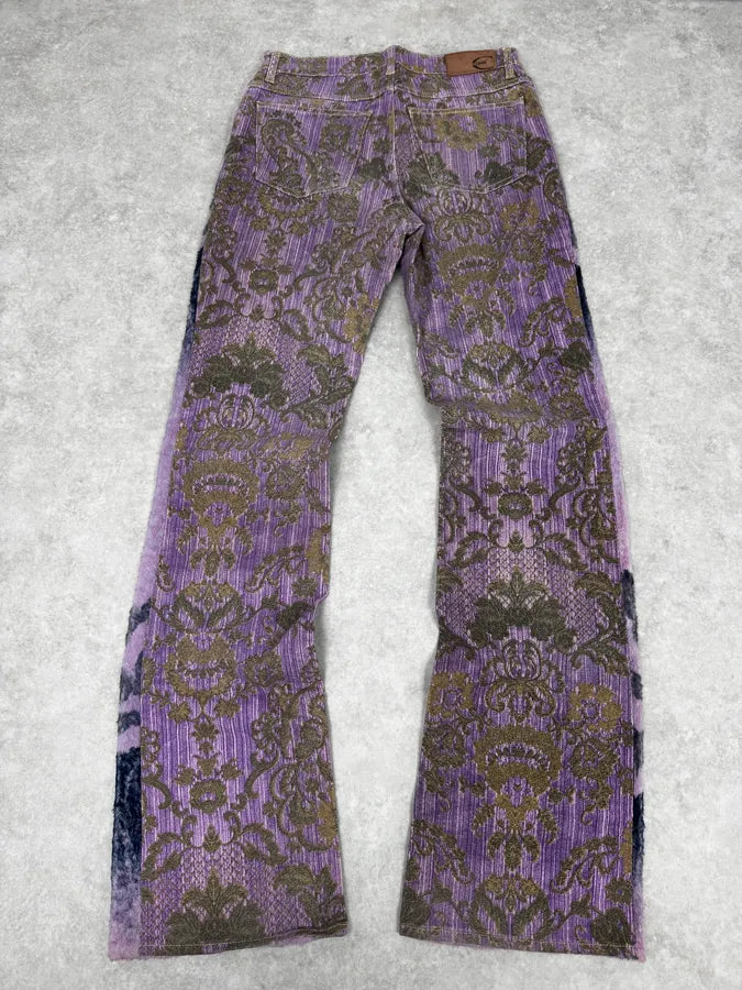SS2005 Cavalli Peninsula Pink Velvet Pants wFVTchm 4