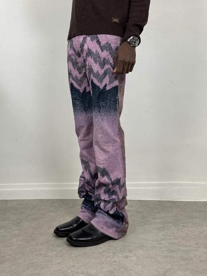 SS2005 Cavalli Peninsula Pink Velvet Pants wFVTchm 2