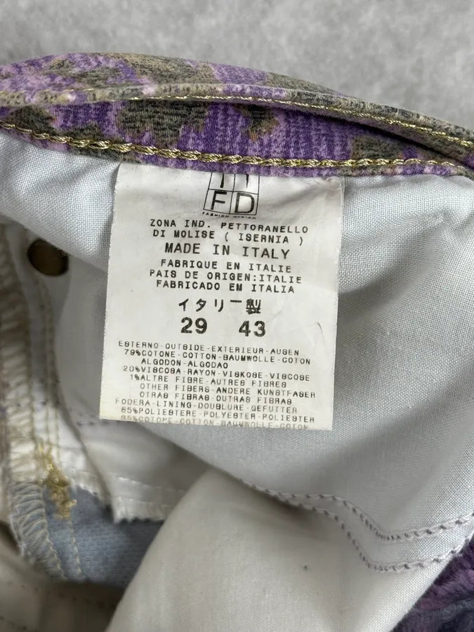 SS2005 Cavalli Peninsula Pink Velvet Pants wFVTchm 13