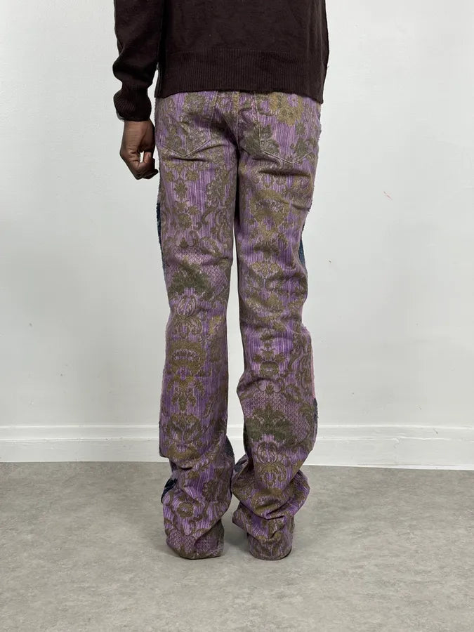 SS2005 Cavalli Peninsula Pink Velvet Pants wFVTchm 3