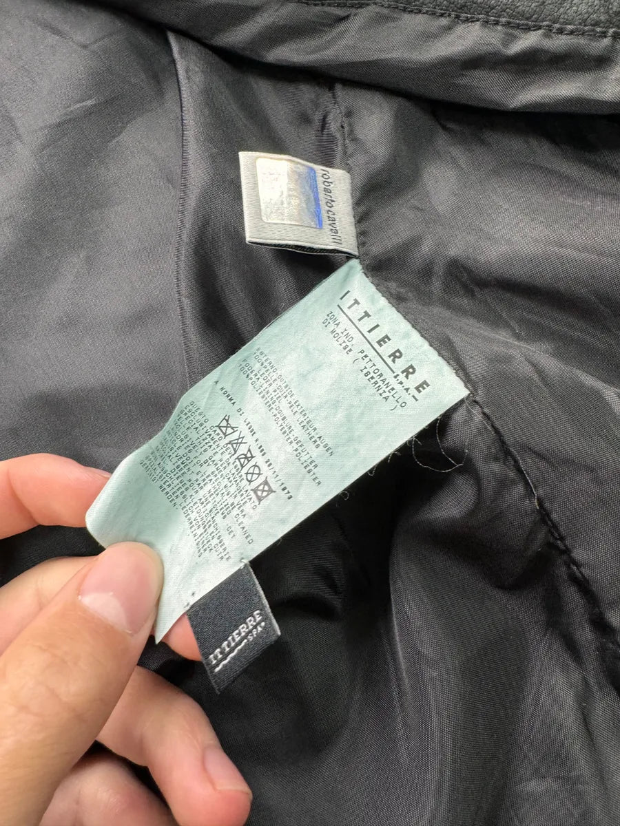 2000s Cavalli Perfect Obscur Brut Leather Jacket iDnelVX 5