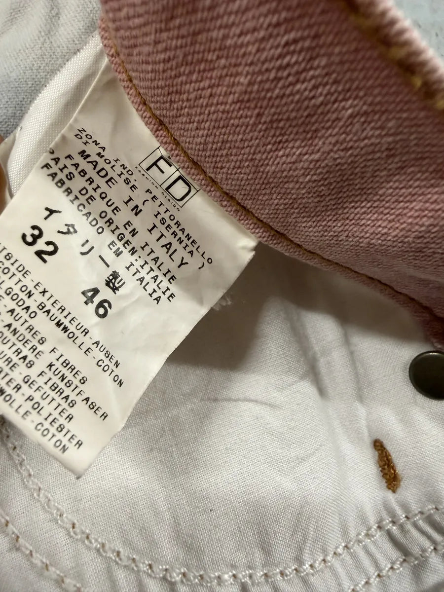 2000s Cavalli Pink & Blue Abstract Human Pants KgyOMHr 6