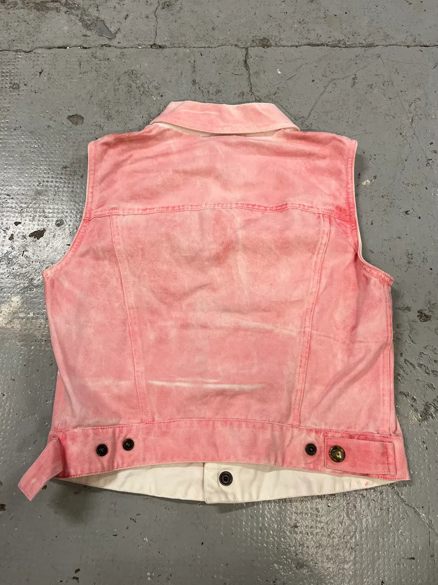 2000s Cavalli Pink Embellished Vest Jacket NAnPvzd 3