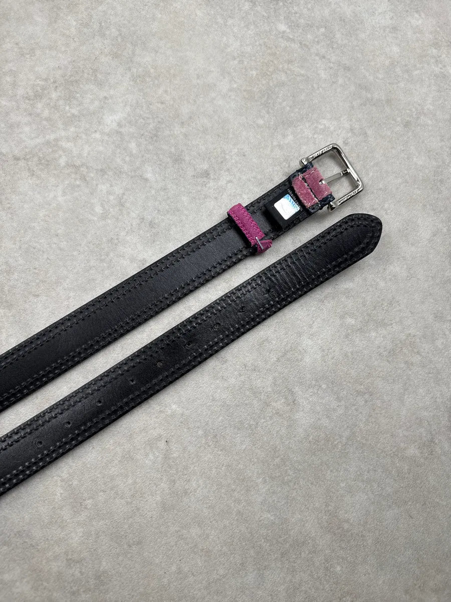 2000s Cavalli Pink Suede Contrast Trim Belt tJhcSCEj 6