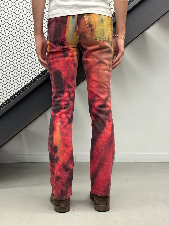 2000s Cavalli Pixel Face Multicolor Pants ljbxIFn 3