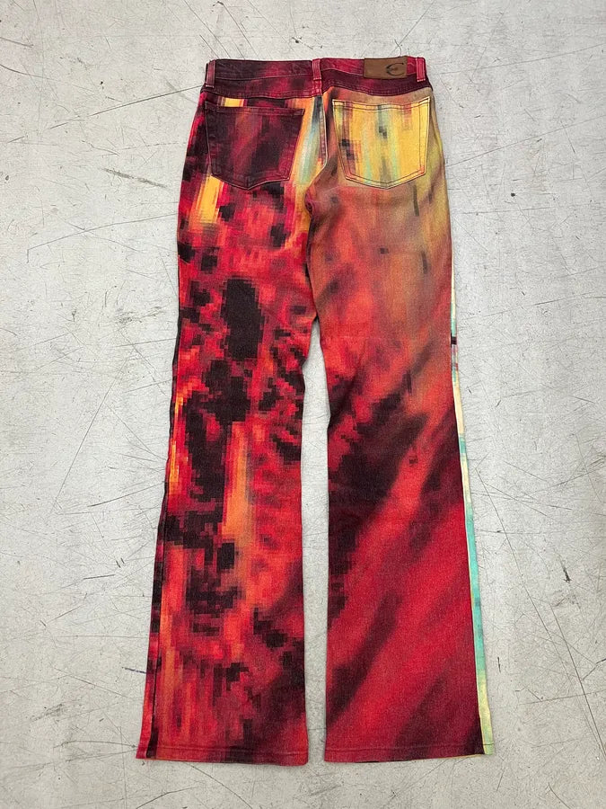 2000s Cavalli Pixel Face Multicolor Pants ljbxIFn 7