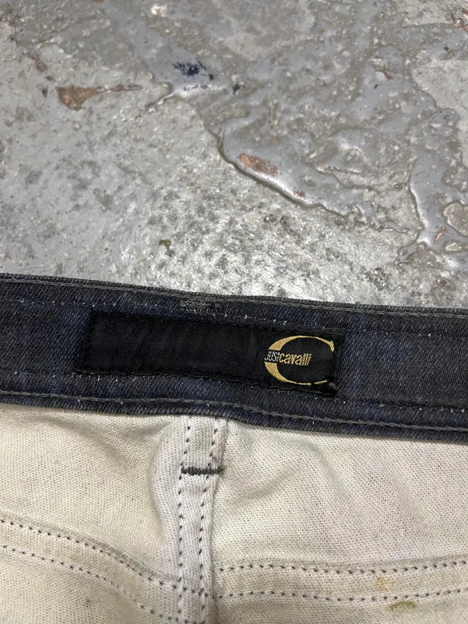 2000s Cavalli Pony Hair Waist Blue Gradient Pants EbMgDfe 10