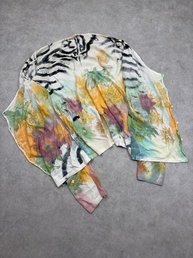SS2000 Roberto CavalliClass Psychedelic Floral & Zebra Cardigan nWQVGUX 6